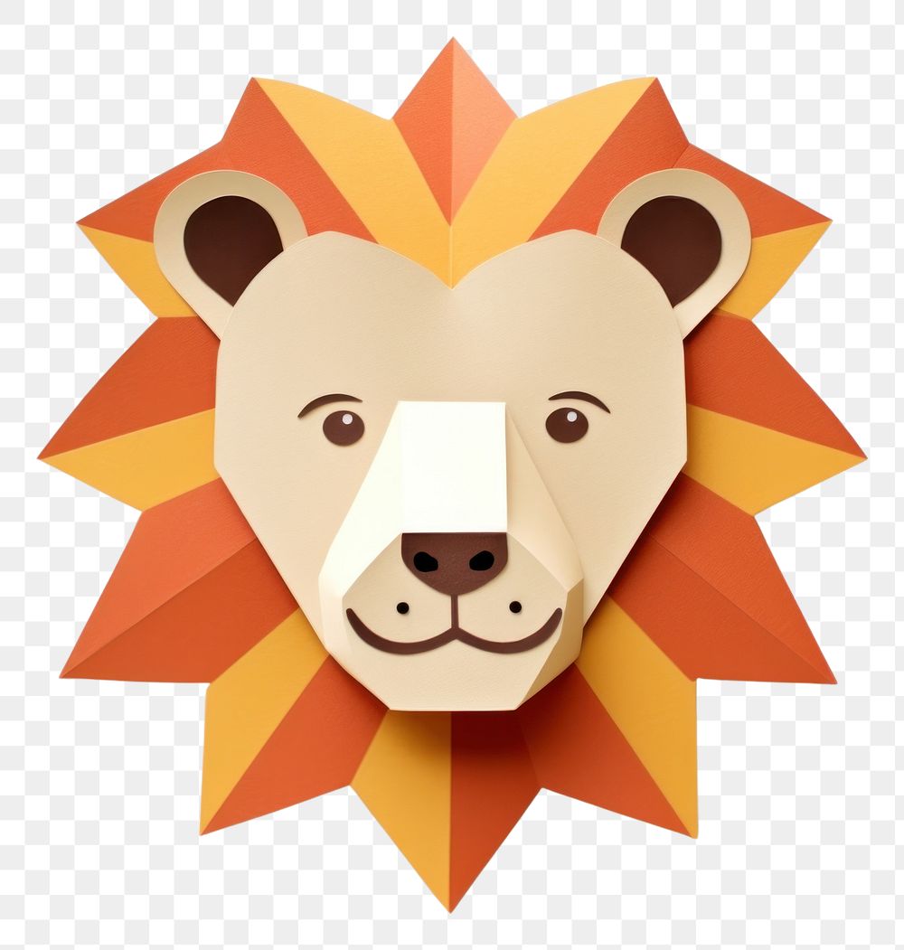 PNG Lion paper art origami.