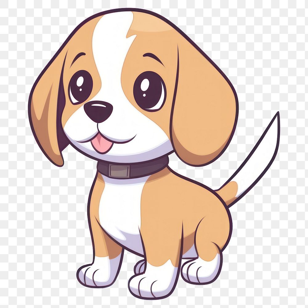 Beagle cartoon style beagle animal drawing.