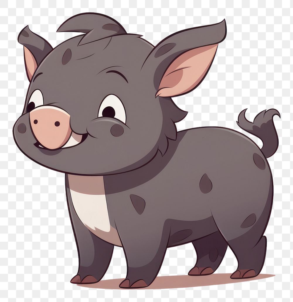 Boar cartoon style animal boar mammal.