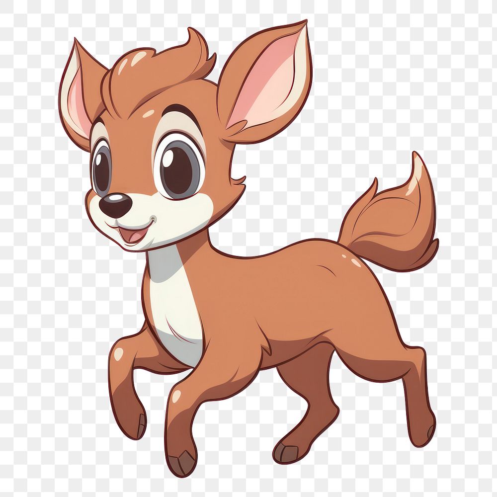 Deer cartoon style animal drawing mammal.