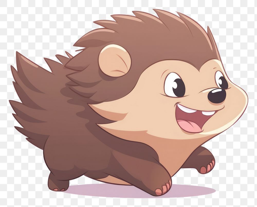 Hedgehog cartoon style animal hedgehog mammal.