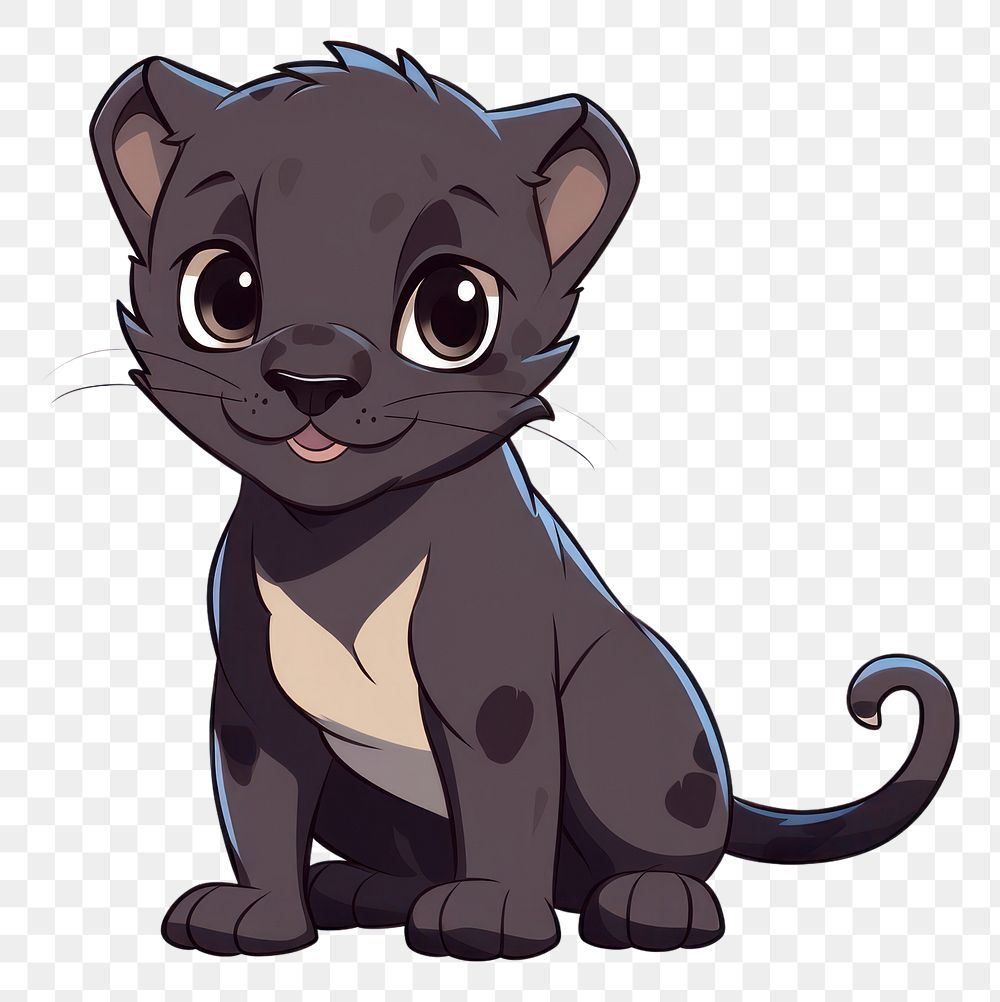 Panther cartoon style animal panther mammal.