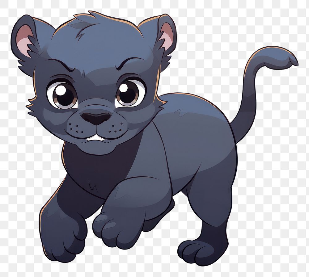 Panther cartoon style animal panther mammal.