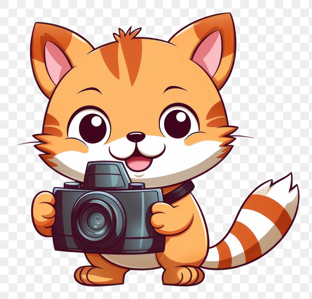 PNG Cartoon camera animal cute.