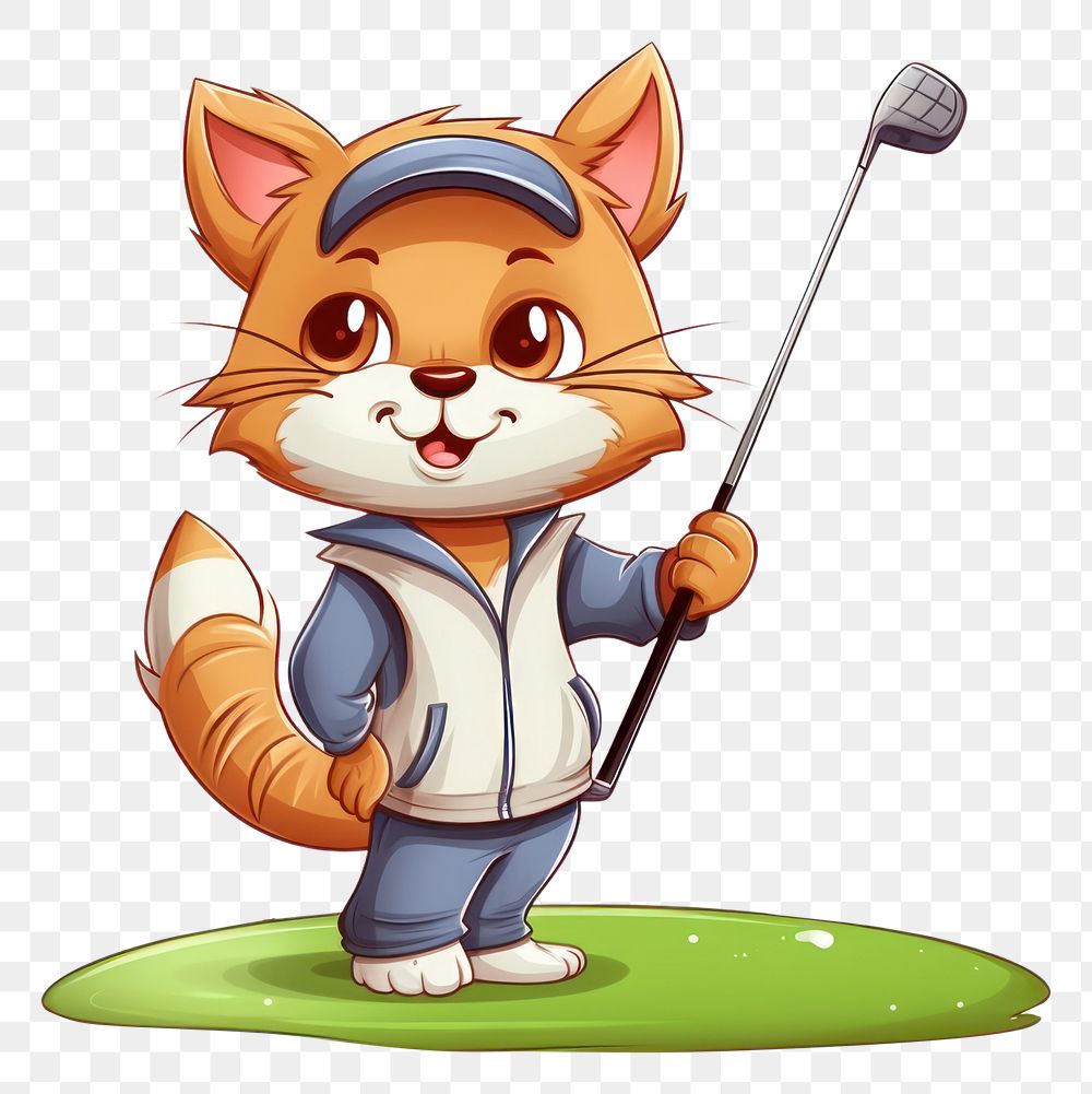 PNG Cartoon mammal animal golf.