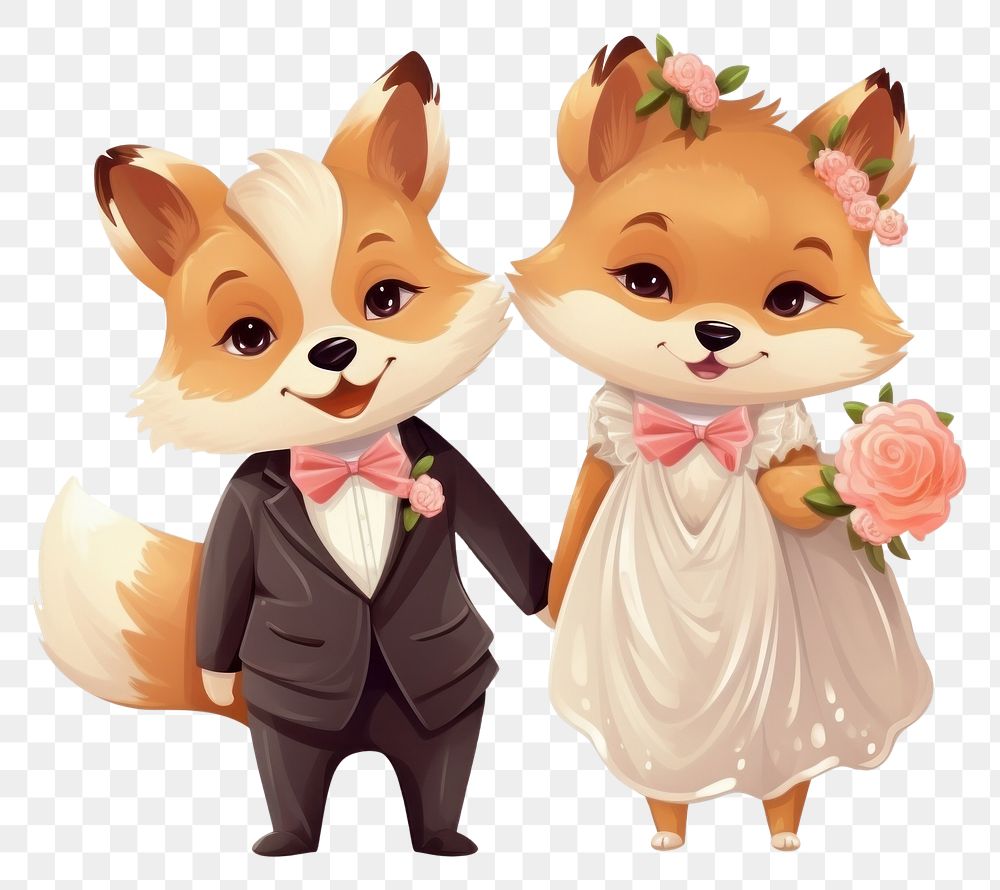 PNG Wedding cartoon mammal animal.