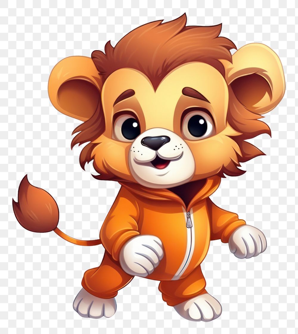PNG Lion character sport concept cartoon cute toy.