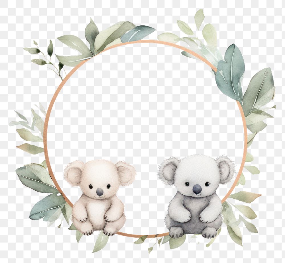 PNG Baby koalas circle border | Premium PNG - rawpixel