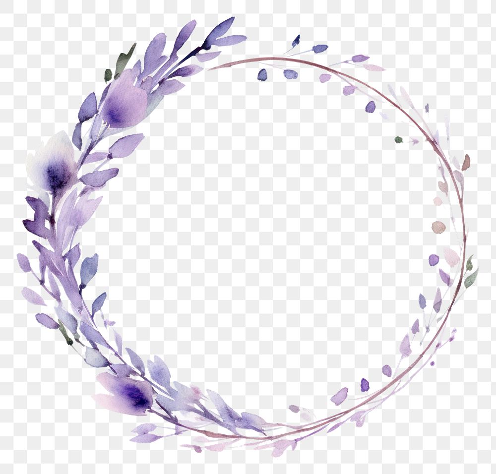 PNG Lavender cercle border pattern flower purple.