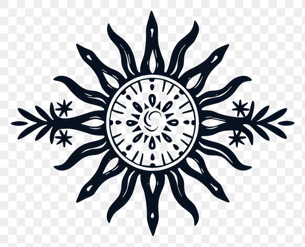 PNG Divider doodle of sun pattern symbol white.