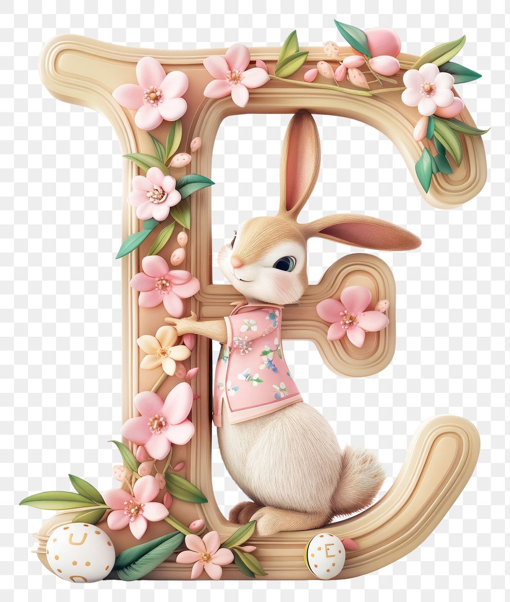 PNG Easter letter E figurine easter white background.