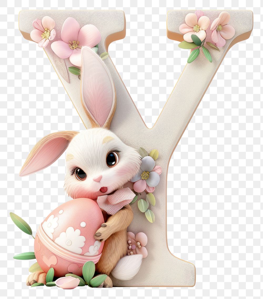 PNG Easter letter Y easter toy white background.