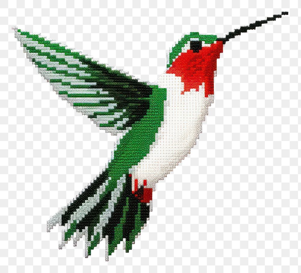 Cross stitch hummingbird animal creativity wildlife.