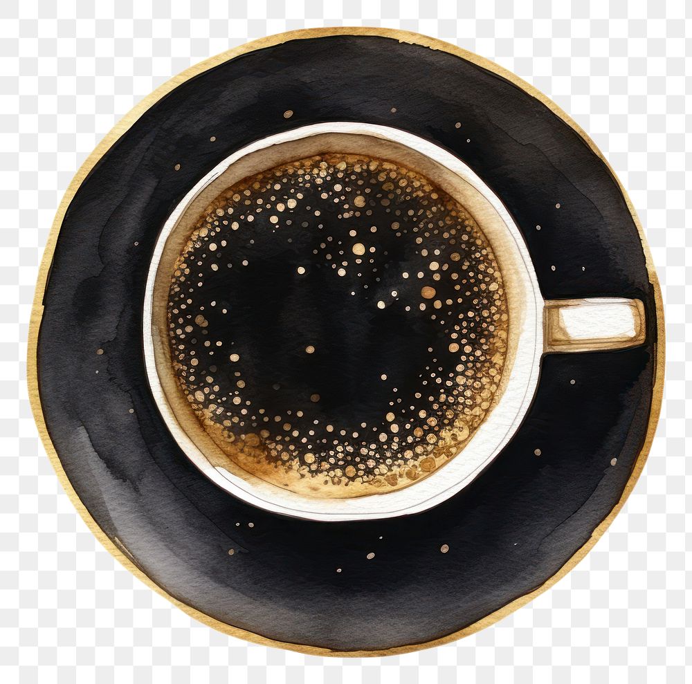 PNG Black color coffee saucer drink cup.