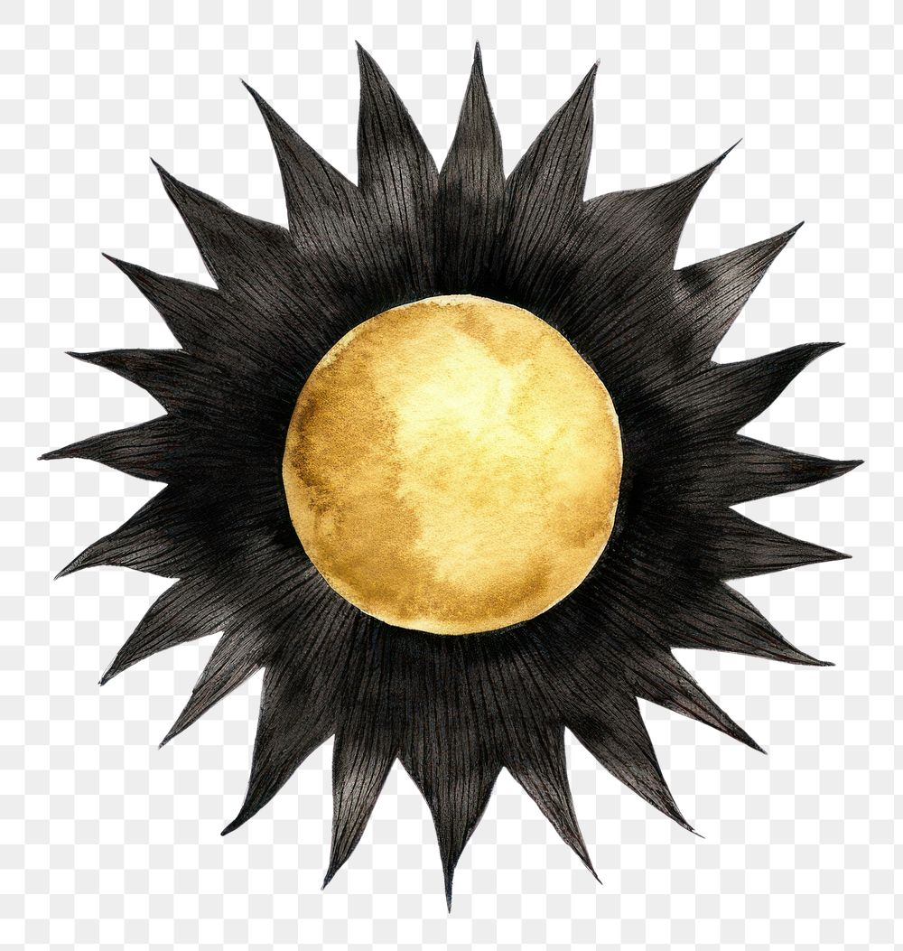 PNG Black color sun gold white background accessories.