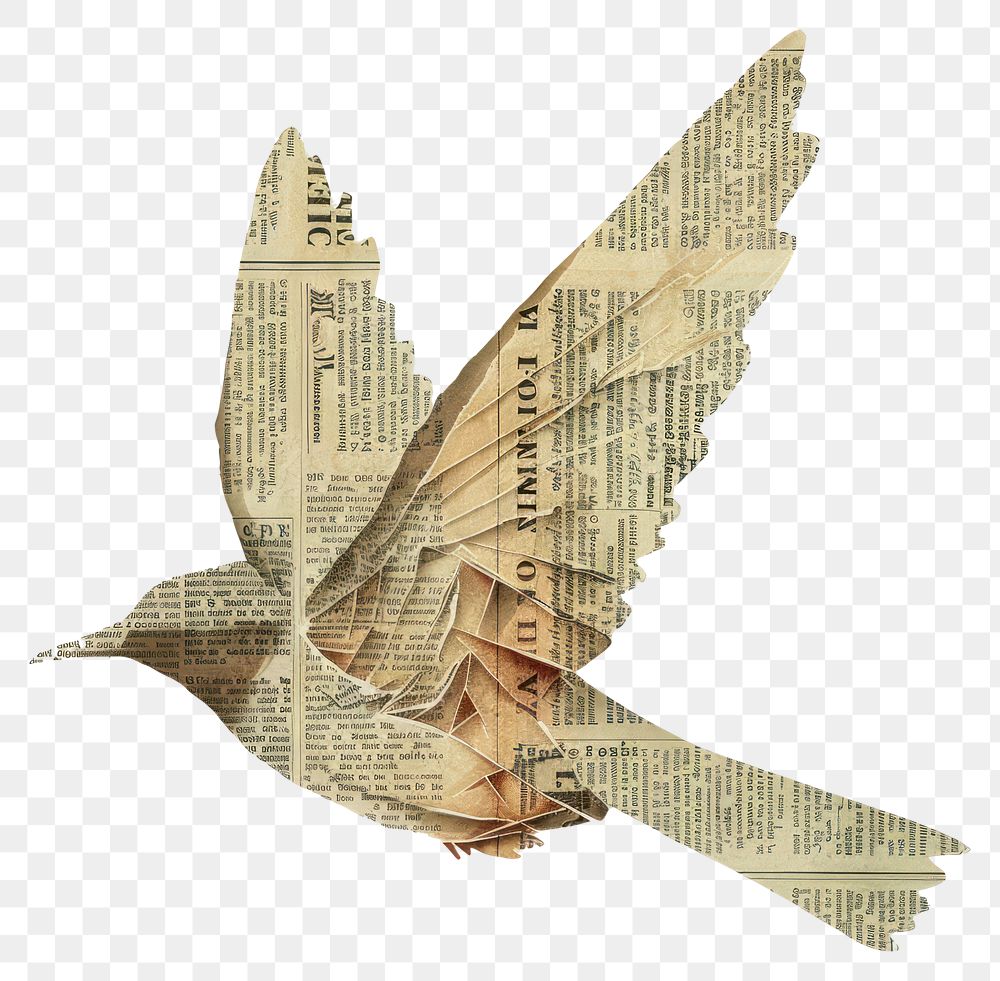 PNG Ephemera paper bird flying art architecture creativity