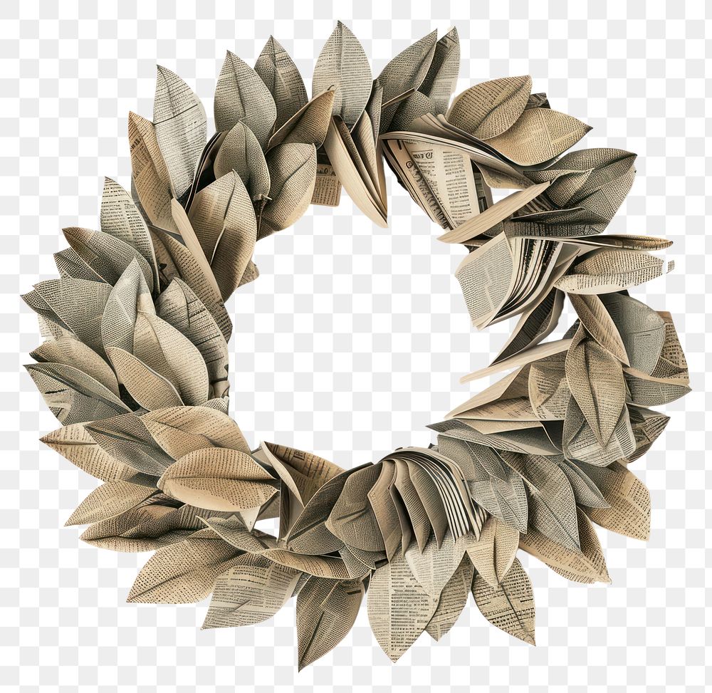 PNG Ephemera paper christmas wreath plant art creativity.