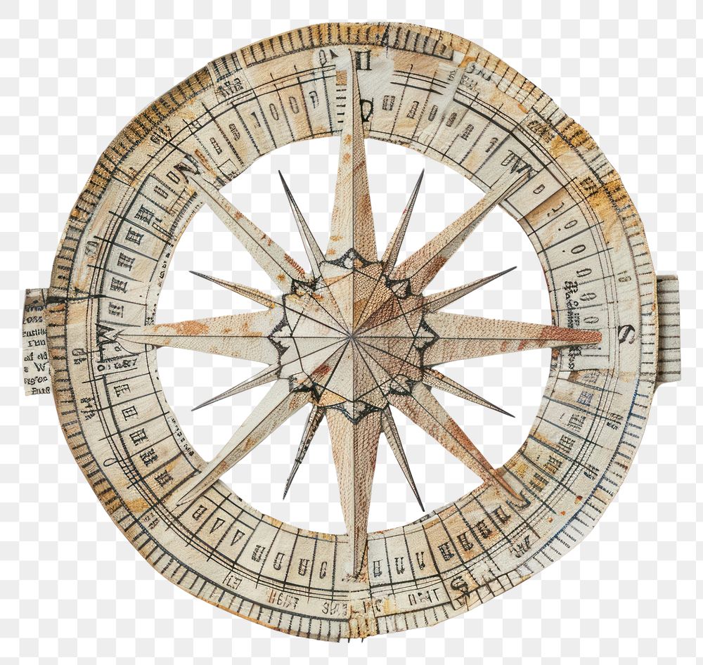 PNG Ephemera paper compass chandelier accuracy pattern