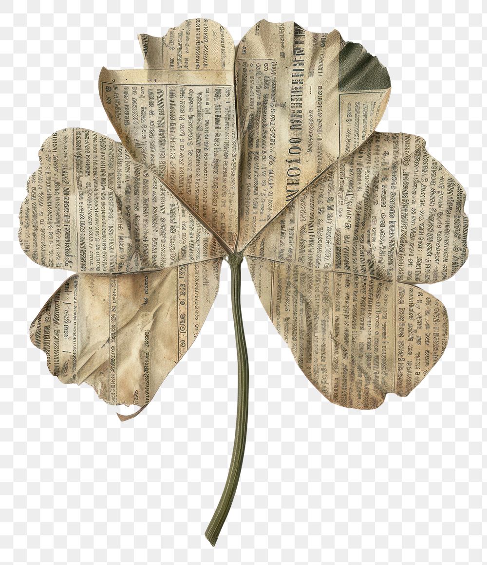 PNG Ephemera paper clover leaf art plant chandelier