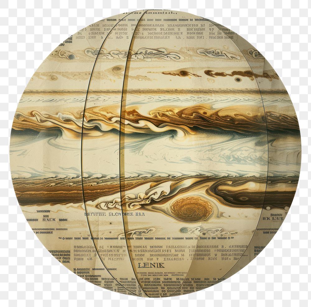 PNG Ephemera paper jupiter art reflection astronomy