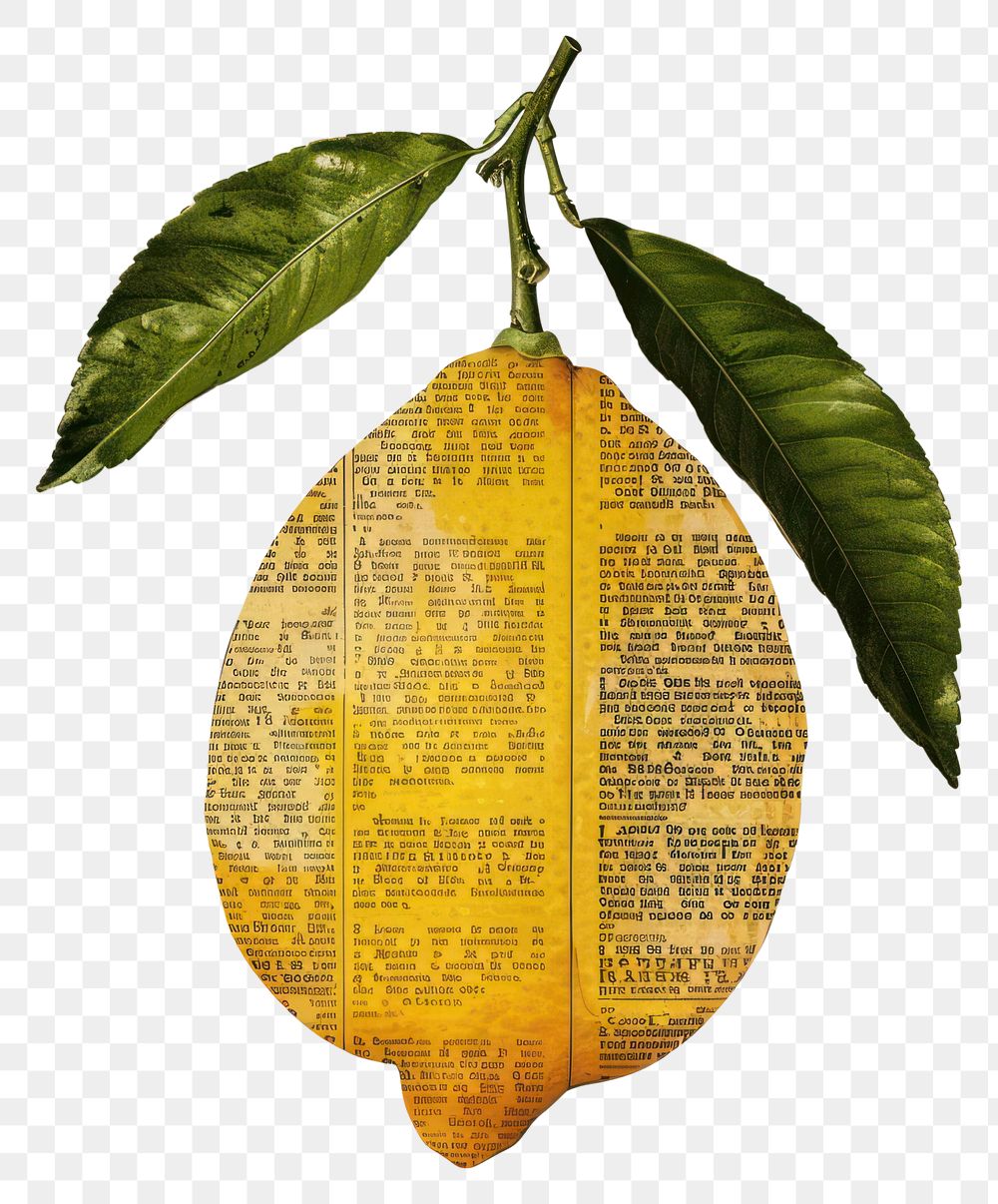 PNG Ephemera paper lemon fruit plant food