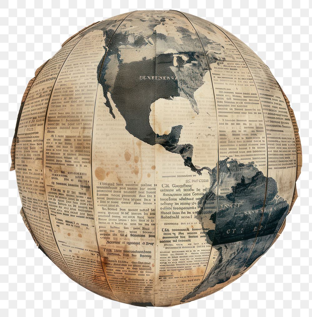 PNG Ephemera paper planet newspaper globe space