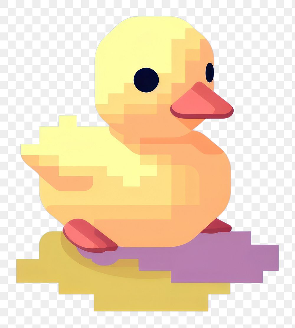 PNG Duckling pixel animal bird representation.