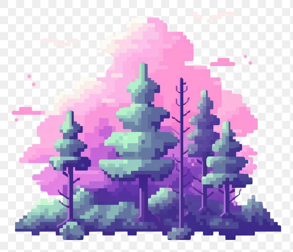 PNG Forrest pixel art outdoors graphics.