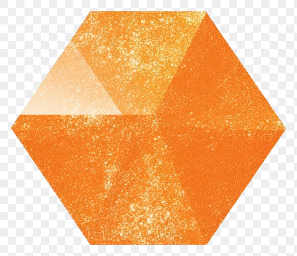 PNG Orange pentagon icon art shape paper.