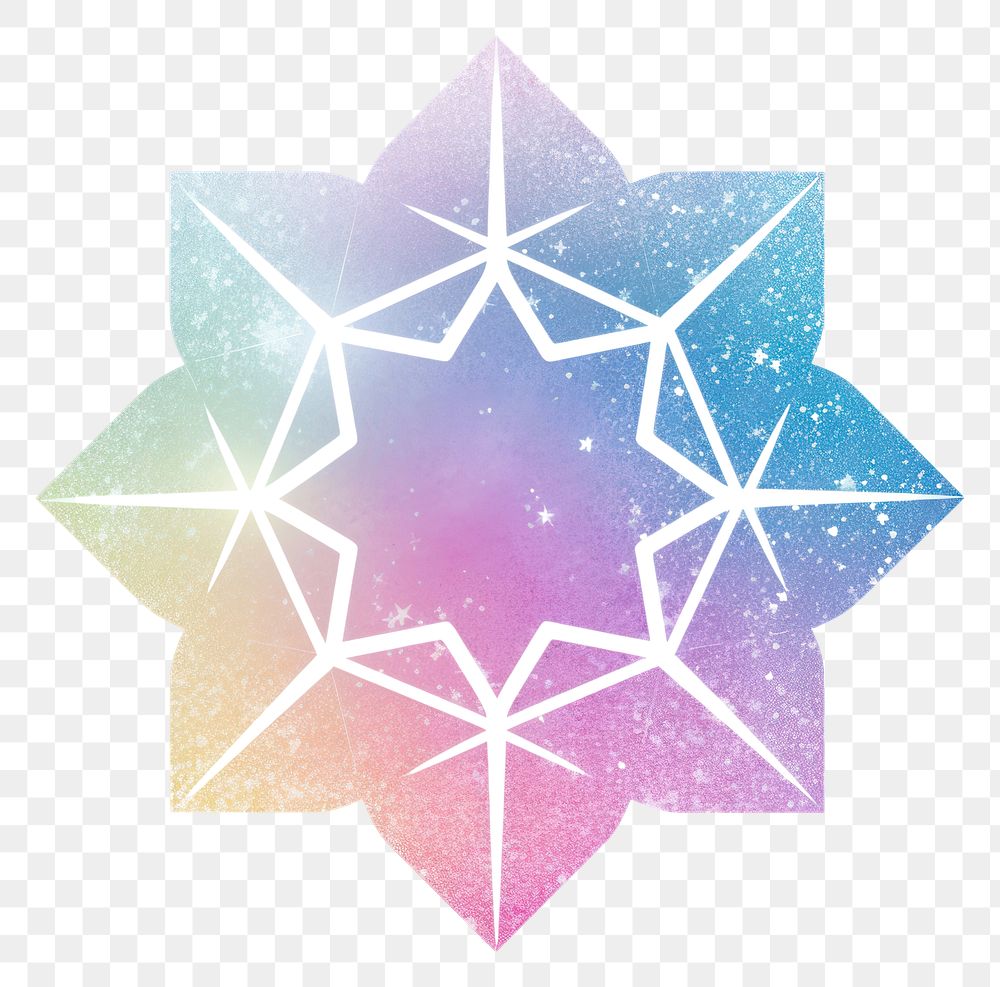 PNG Colorful octagram icon shape white background creativity.
