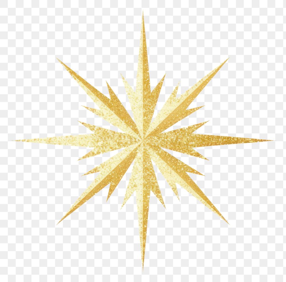 PNG Gold asterik icon shape white background illuminated.