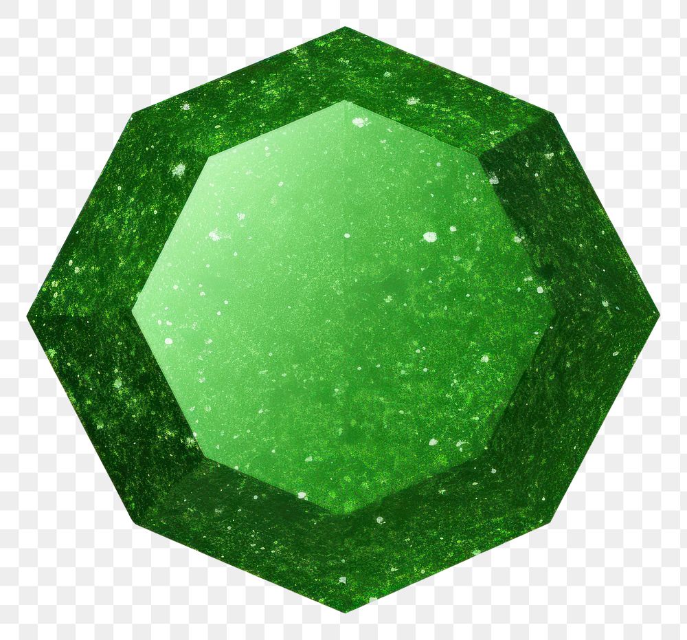PNG Green pentagon icon gemstone emerald jewelry.