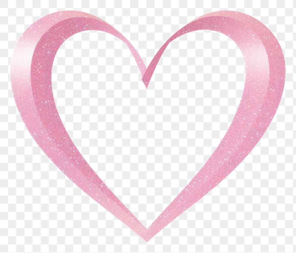 PNG Pink heart ribbon icon shape white background celebration.