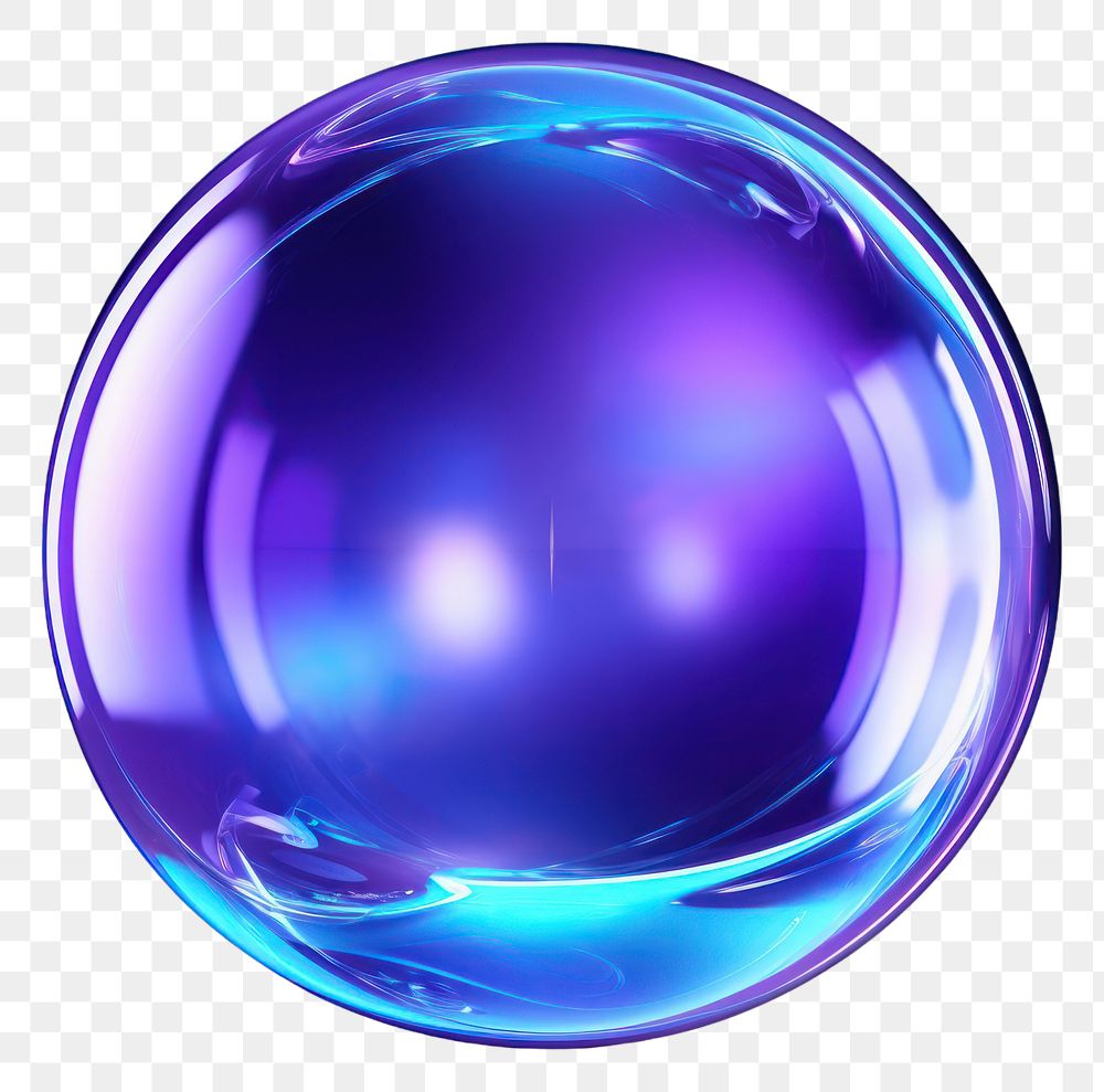PNG Bubble sphere violet light.