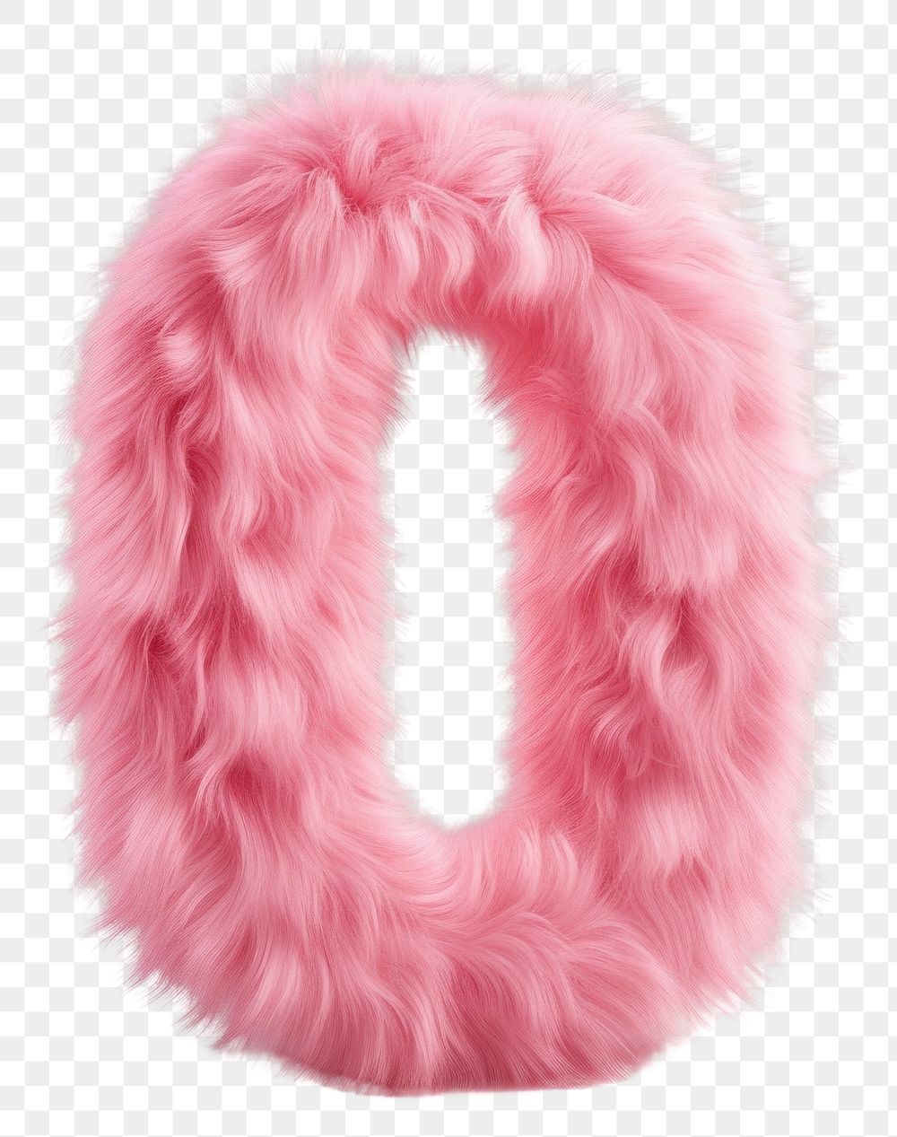 PNG  Fur letter 0 pink accessories accessory.