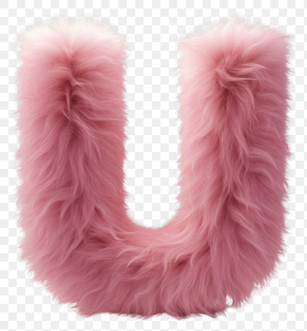 PNG  Fur letter U pink accessories accessory.