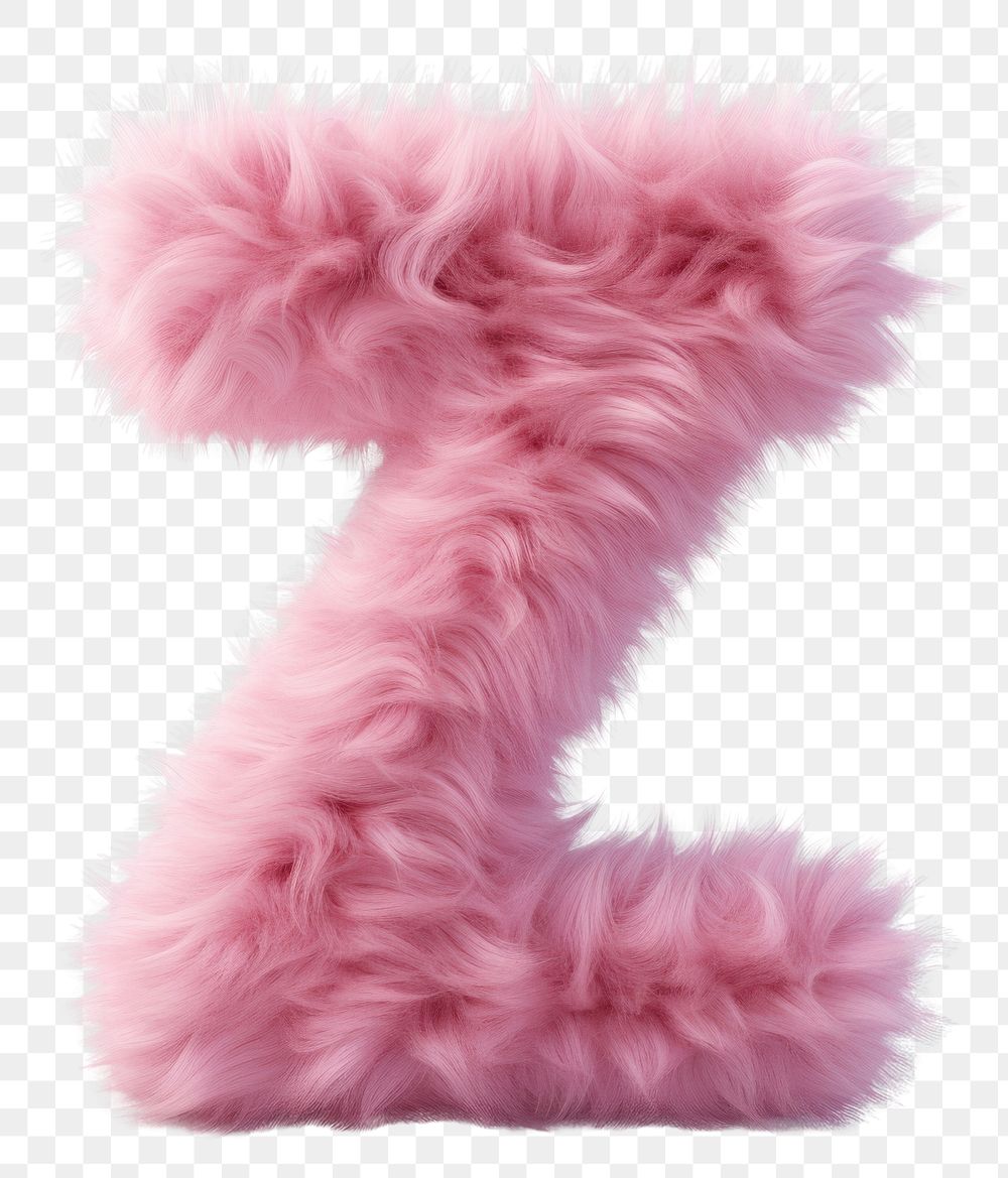 PNG  Fur letter Z pink toy accessories.
