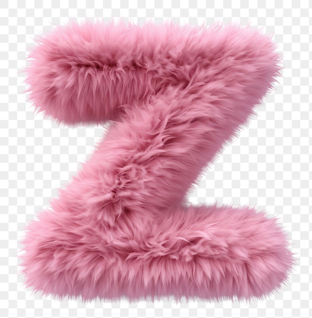 PNG  Fur letter Z pink white background accessories.