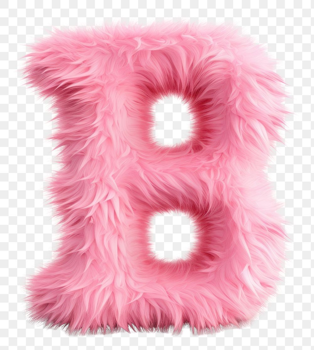 PNG  Fur letter B pink white background accessories.
