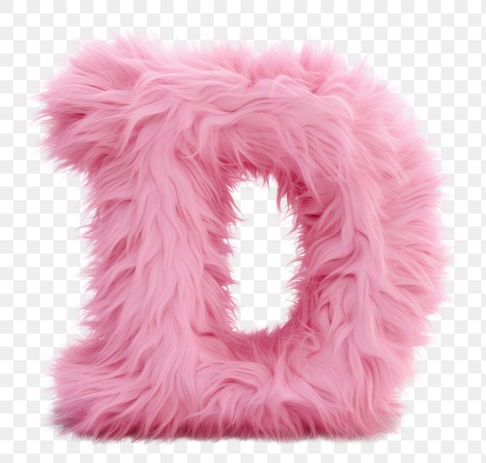PNG  Fur letter D pink white background accessories.