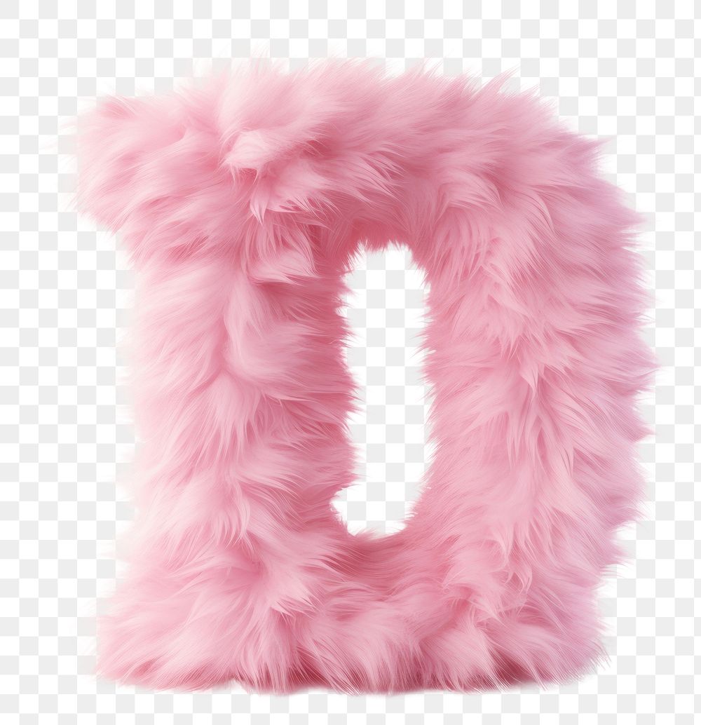 PNG  Fur letter D pink white background accessories.