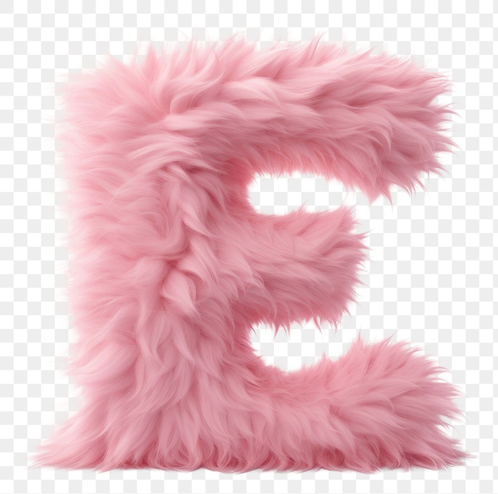 PNG  Fur letter E pink white background accessories.
