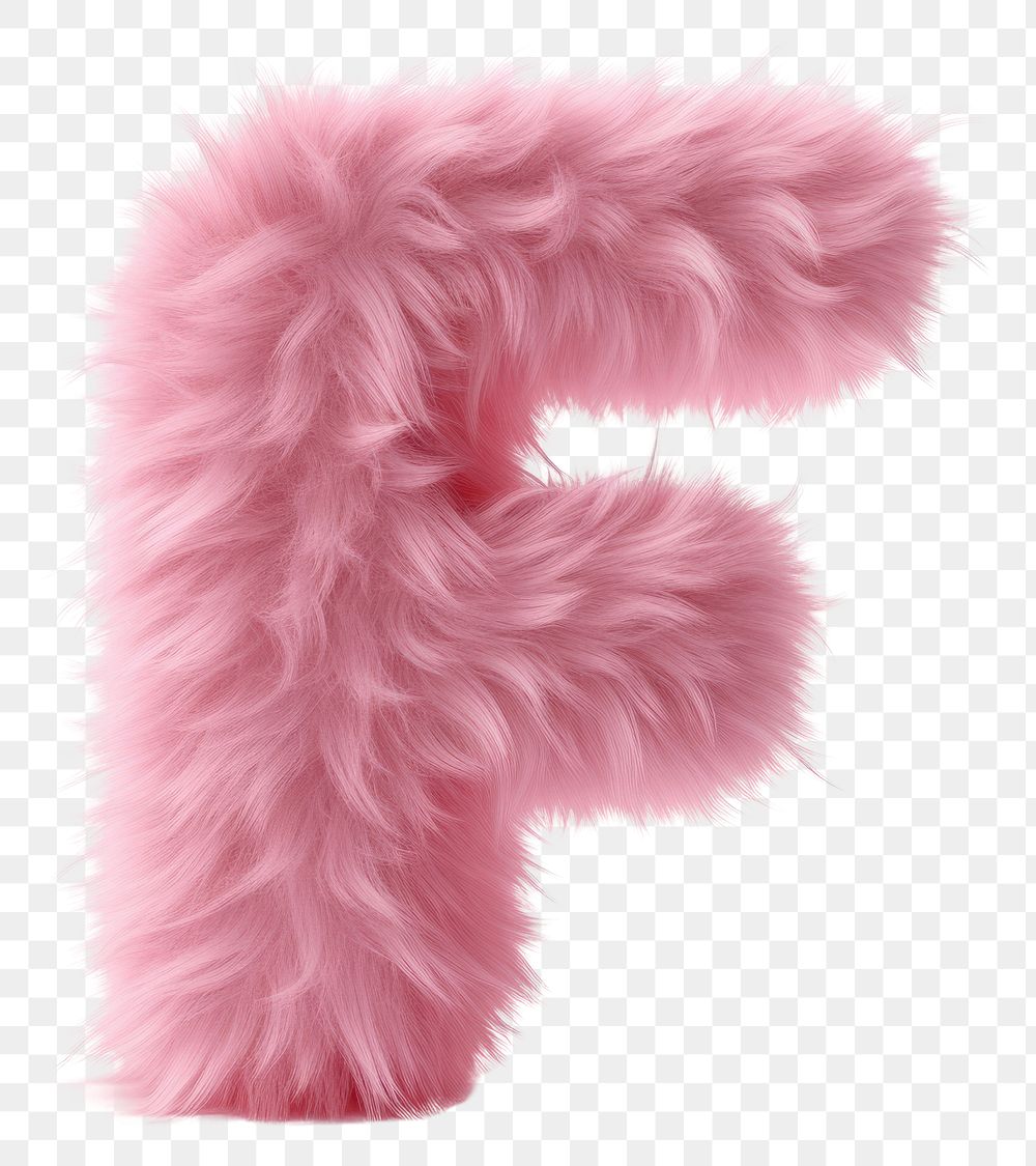 PNG  Fur letter F pink white background accessories.