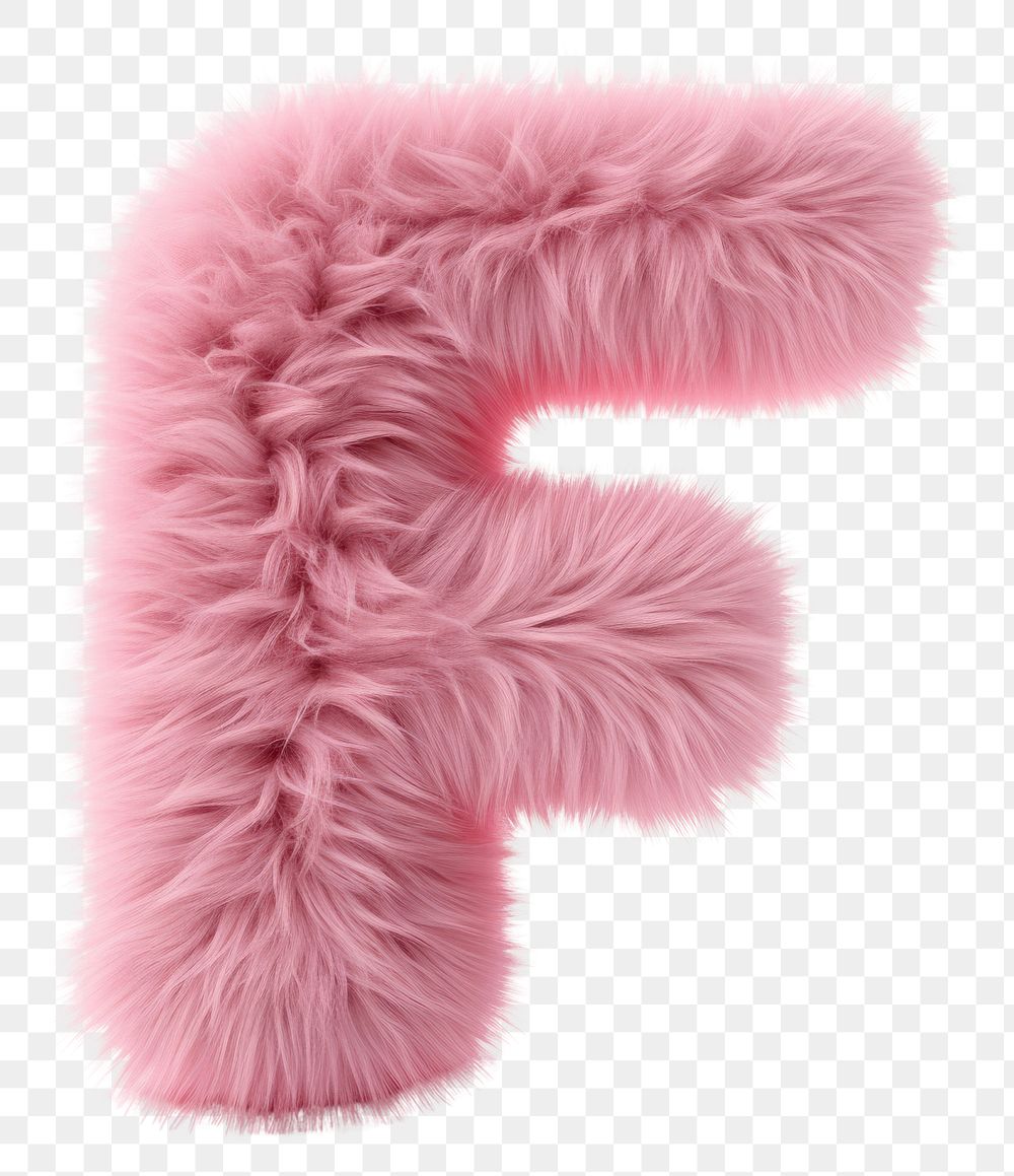 PNG  Fur letter F pink white background accessories.