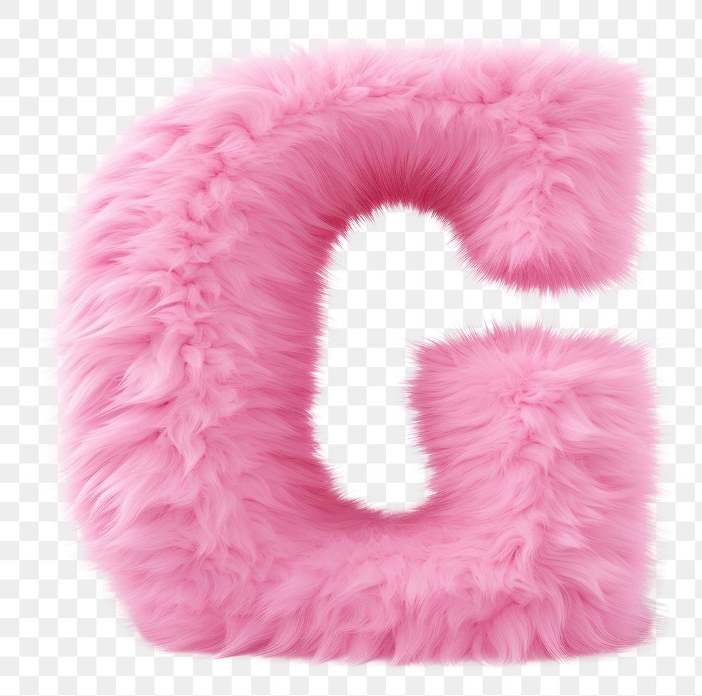 PNG  Fur letter G pink white background accessories.