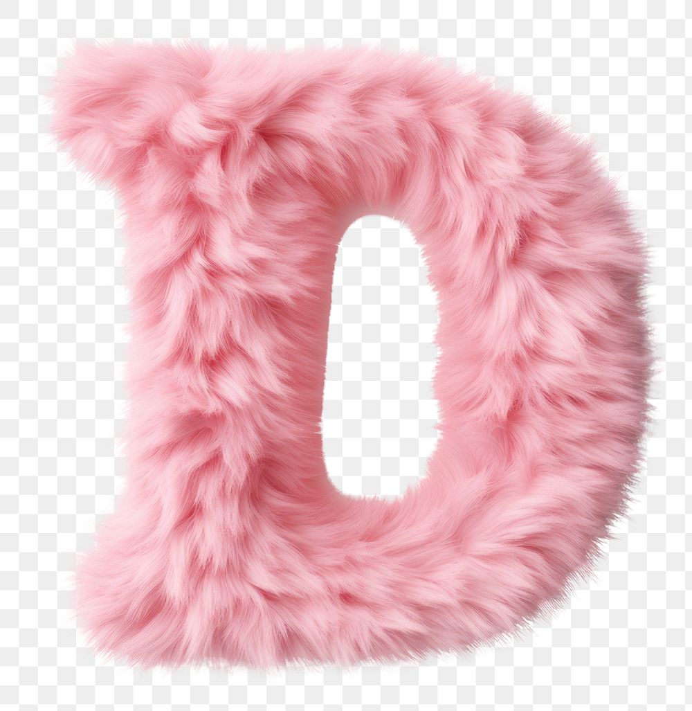 PNG  Fur letter D pink white background accessories