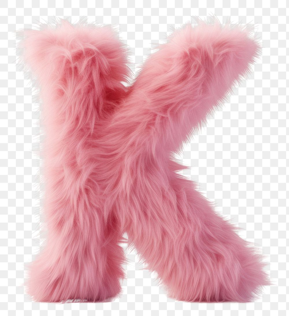 PNG  Fur letter K mammal pink accessories.