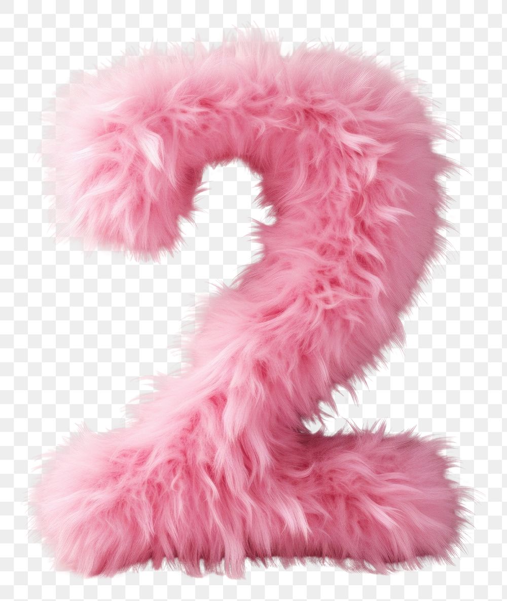 PNG  Fur letter number 2 pink accessories accessory.