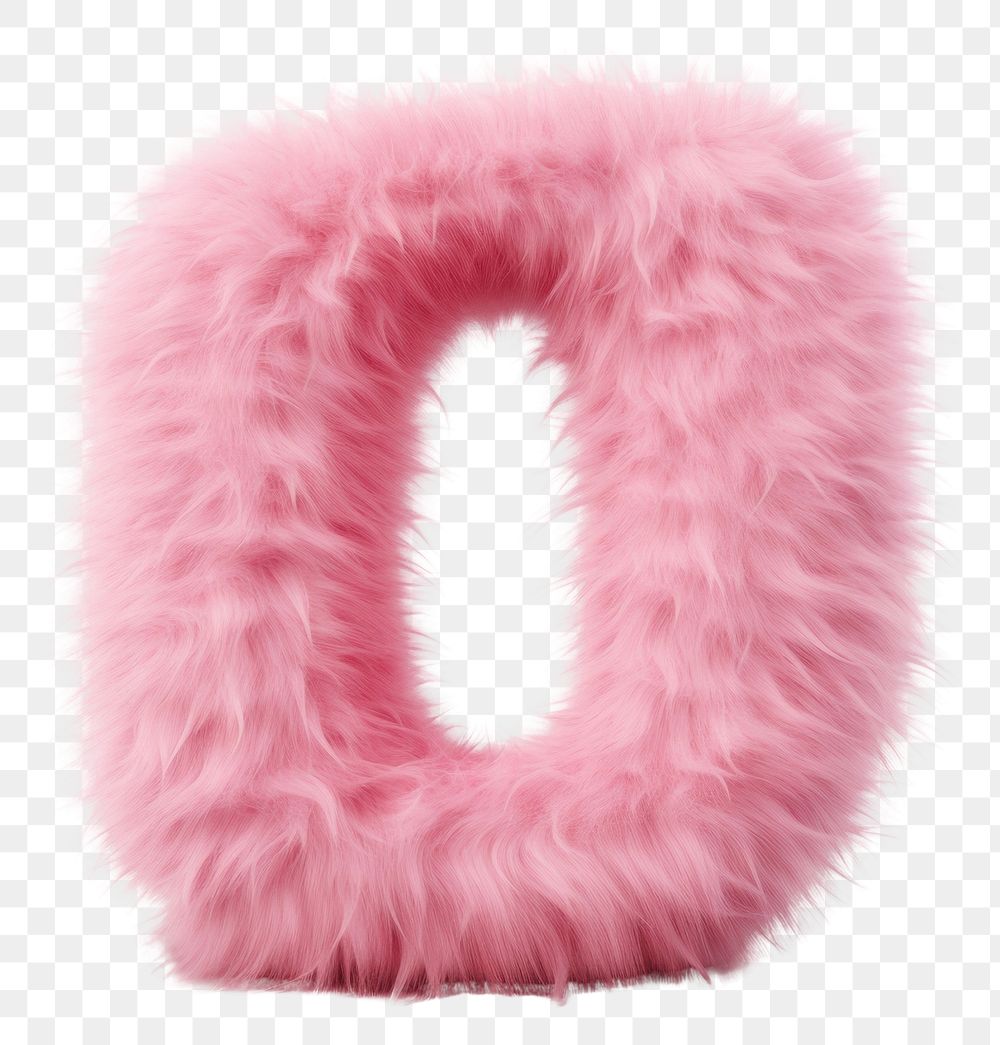 PNG  Fur letter O pink white background accessories.
