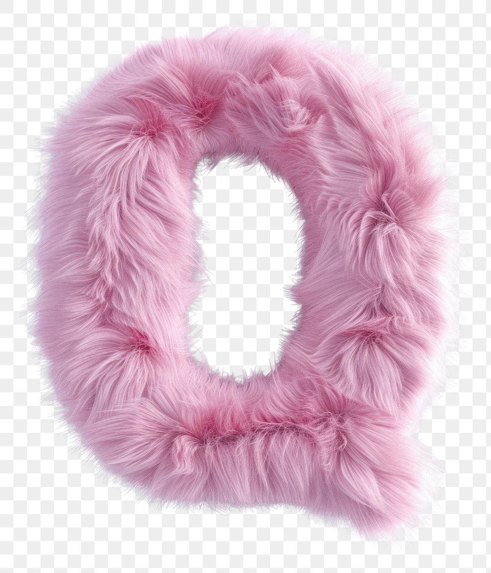 PNG  Fur letter Q pink white background accessories.